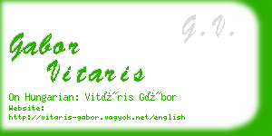 gabor vitaris business card